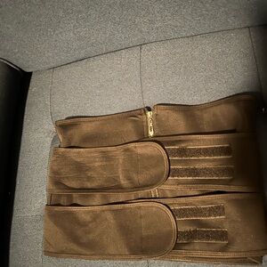 Black Waist Trainer with Zipper and Velcro